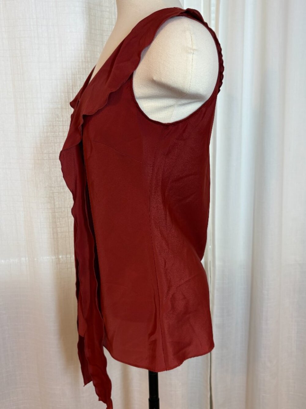 Rust Sleeveless Tie Blouse Banana Republic - Picture 8 of 9